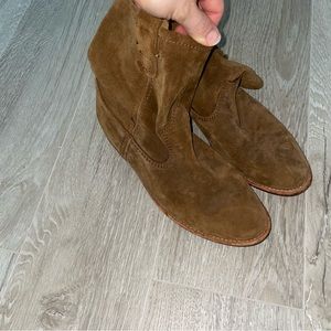 Suede ankle booties